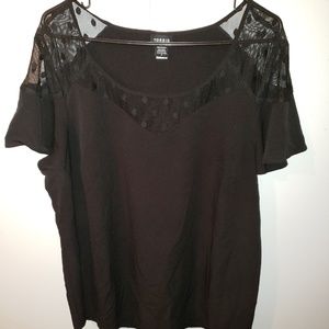 Black Torrid Top with mesh